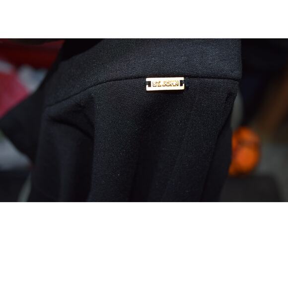 St. John Black Knit Pull-On Pants Women’s Size 8 - Picture 4 of 4